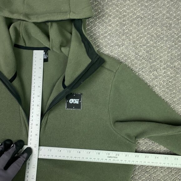 Picture Organic Clothing Fleece Jacket Men's Medium Green Polartec Full Zip - Picture 9 of 15